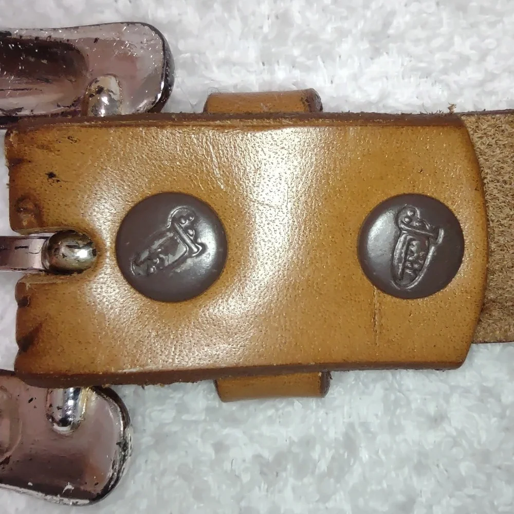 Justin Western Leather Belt Silver Bull Boot Horseshoe Buckle Tooling Size 32